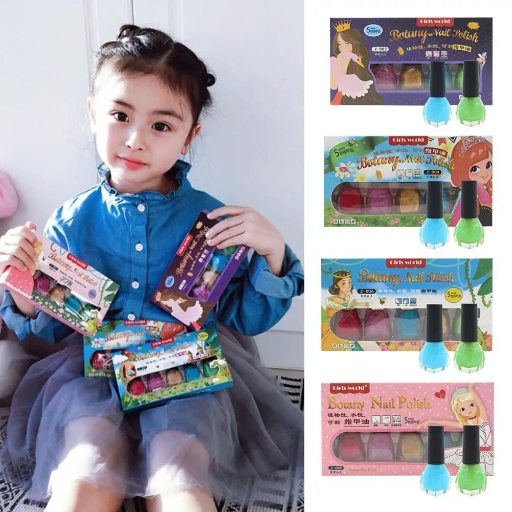 

Children's Nail Polish Children Nail Toys Set Cartoon Washable Unscented Nail Oil for Women Children