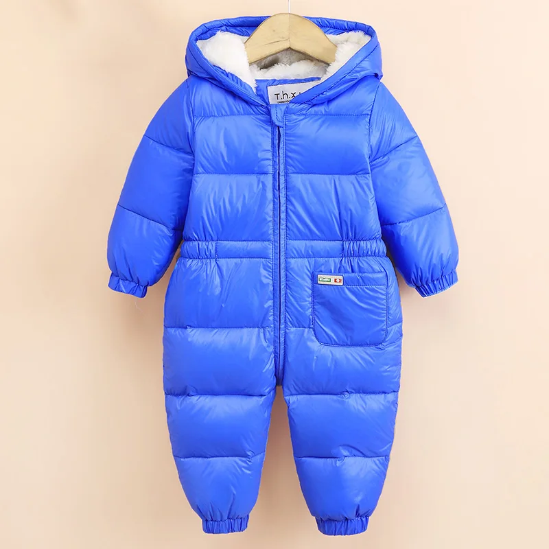 

0-2 Years Infant Baby Winter Duck Down Romper Snowsuit Boy Girls Thicken Jumpsuit Bodysuit Coat Kids Winter Clothes 88705