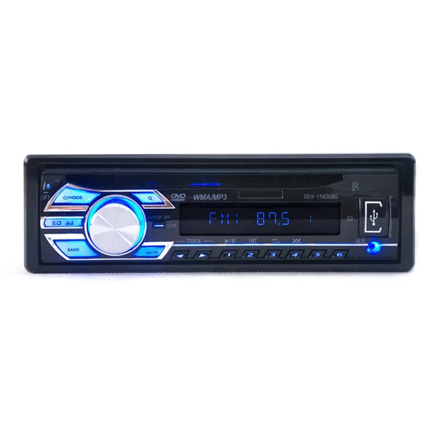 

Car Audio Stereo 12V USB SD Mp3 Player AUX DVD CD Player Remote Support mute and equal loudness control jul11