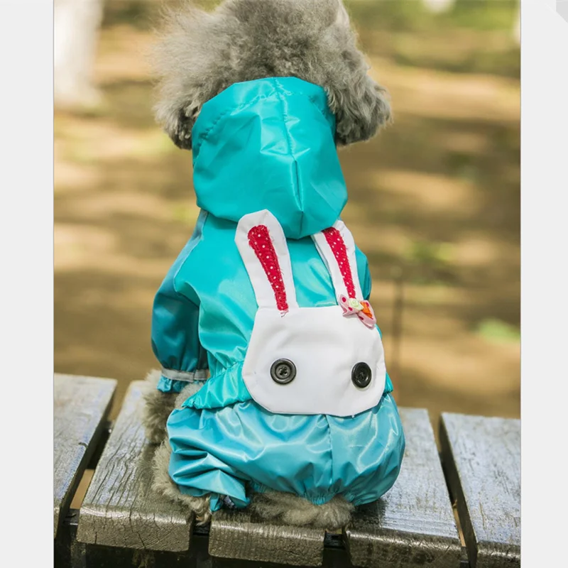 

New Fashion Cute Dog Raincoat Small Dog Clothes Pet Costume Spring Summer Autumn Solid Color Dog Waterproof Clothes