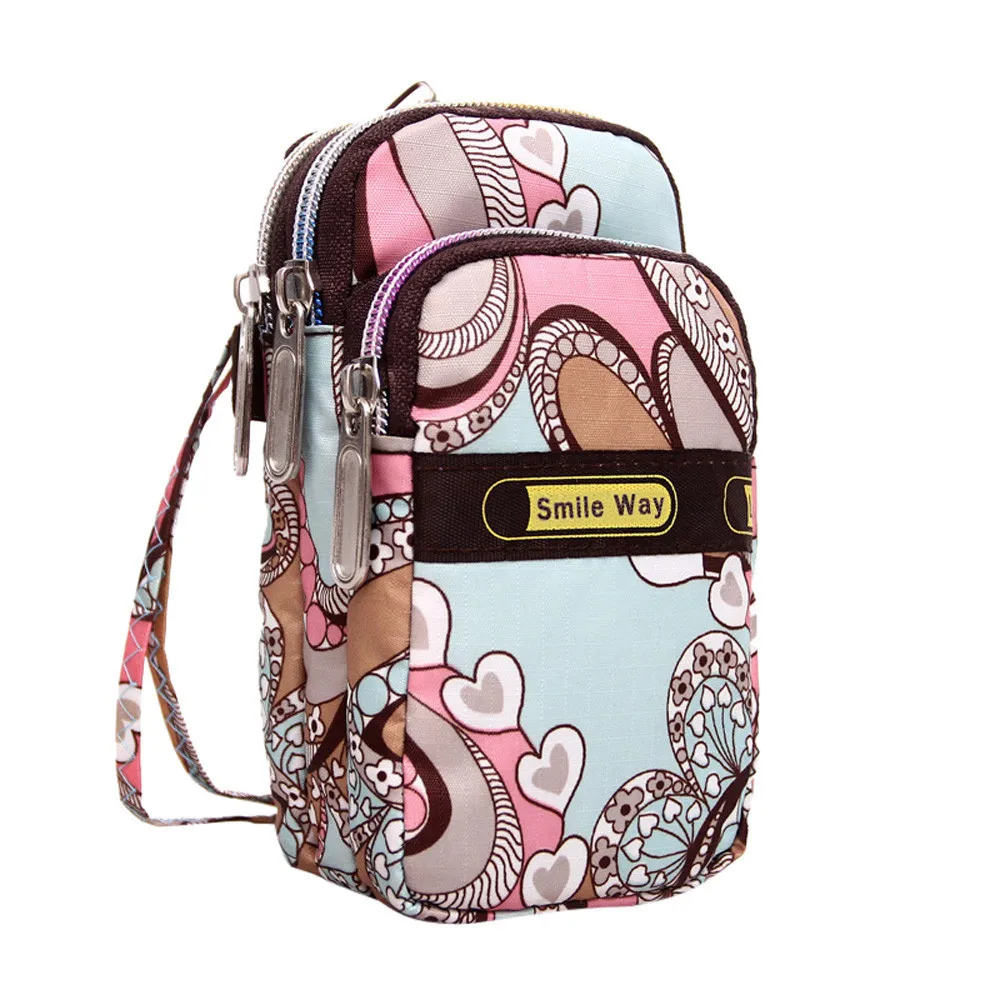 

CONEED 2018 New Women Wallet Fashion Outdoor Wrist Bag Change Mobile Phone Bag Women Casual Printing Mini Wrist Purse Oc10 40
