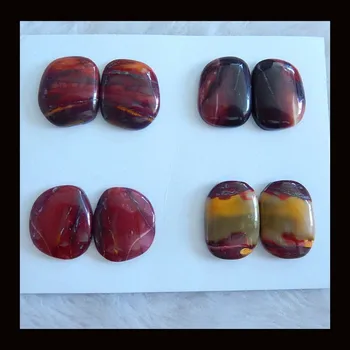 

Wholesale gemstone 4 Pairs Of Mookite Jasper Cabochon Pairs,22x16x5mm,20x18x5mm,26.24g