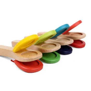 

Wooden Percussion Handle Clapping Castanets Board for Baby Musical Instrument Preschool Early Educational Toys