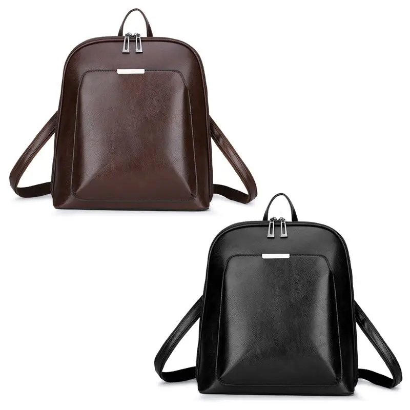 

Women PU Leather Vintage Backpacks Rucksack Shoulder Bag School College Bookbag 29 x 12 x 32cm