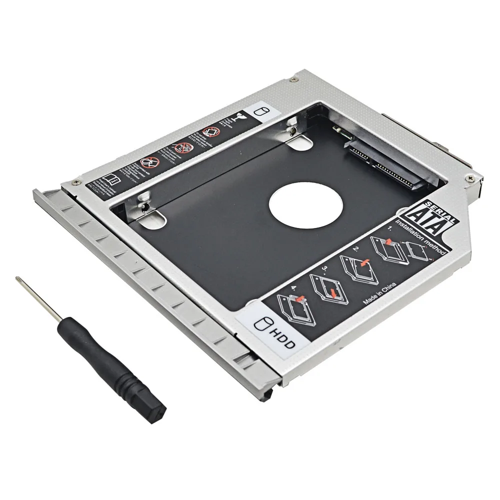 TISHRIC 2nd 2,5 HDD DVD SSD жесткий диск HDD Caddy SATA 12,7 мм для hp Probook 6360B 6435B адаптер CD-ROM оптического устройства Корпус чехол