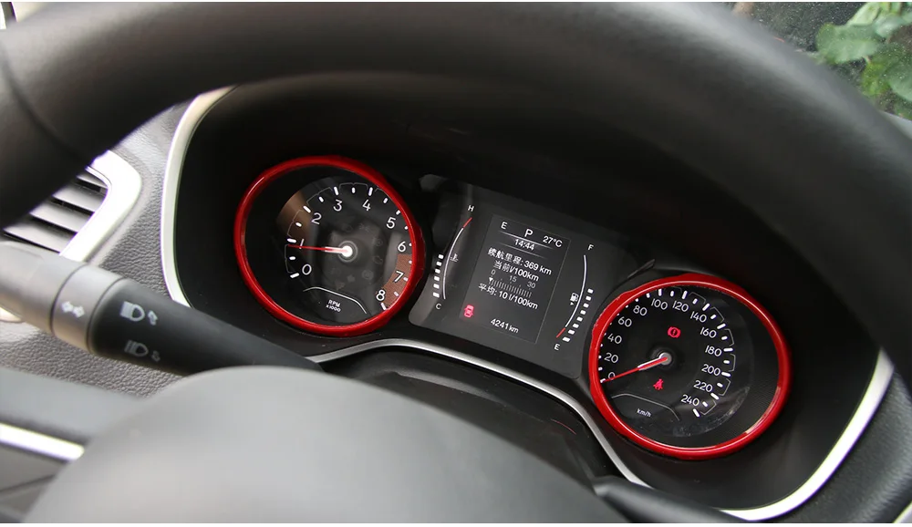 SHINEKA автомобильный Стайлинг приборная панель декоративное кольцо инструментальный чехол накладка рамка наклейка подходит для Jeep Compass аксессуары для интерьера