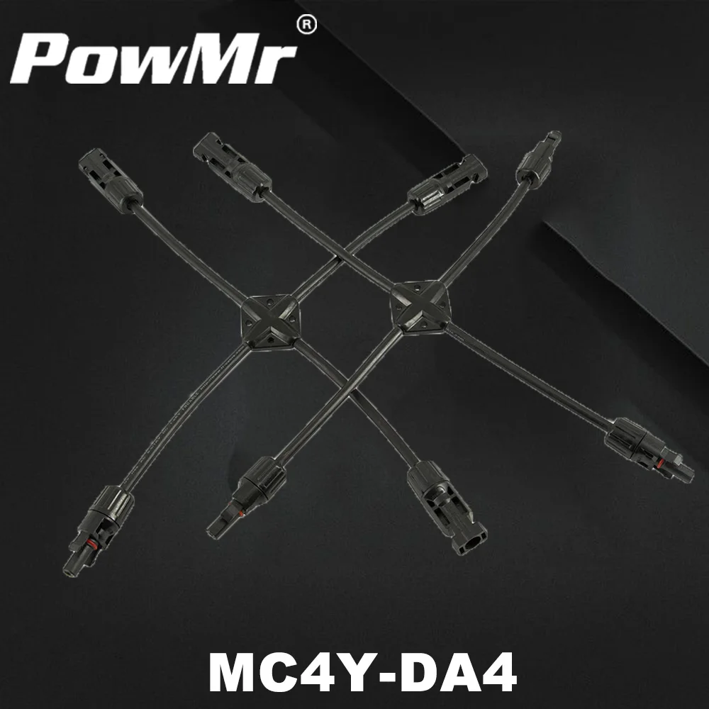 

One Pair MCX Solar Connector X Cross Type Combiner Waterproof Solar Panel Connection Male and Female Panel Cable Newest MC4Y-DA4