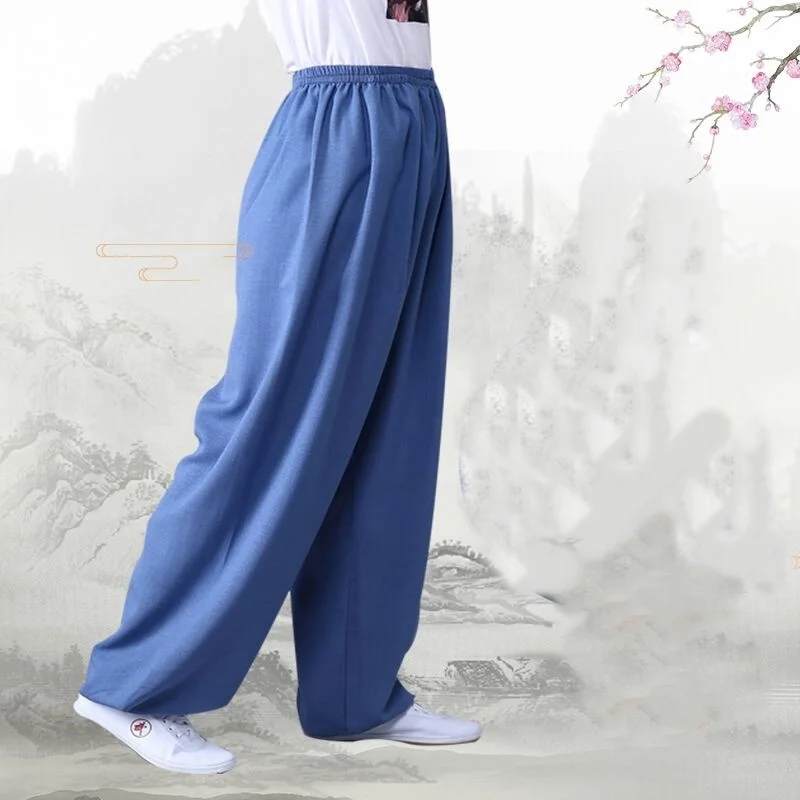 Pantalon брюки для кунг-фу женские онлайн Китайский магазин тайцзи брюки цыганские женские хлопковые льняные штаны для йоги ушу TA1492