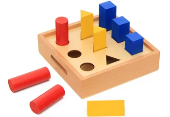 New Wooden Baby Toy Montessori Geometry Shape Board Teaching Aids Preschool Training Toys Learning and Education Free Shipping