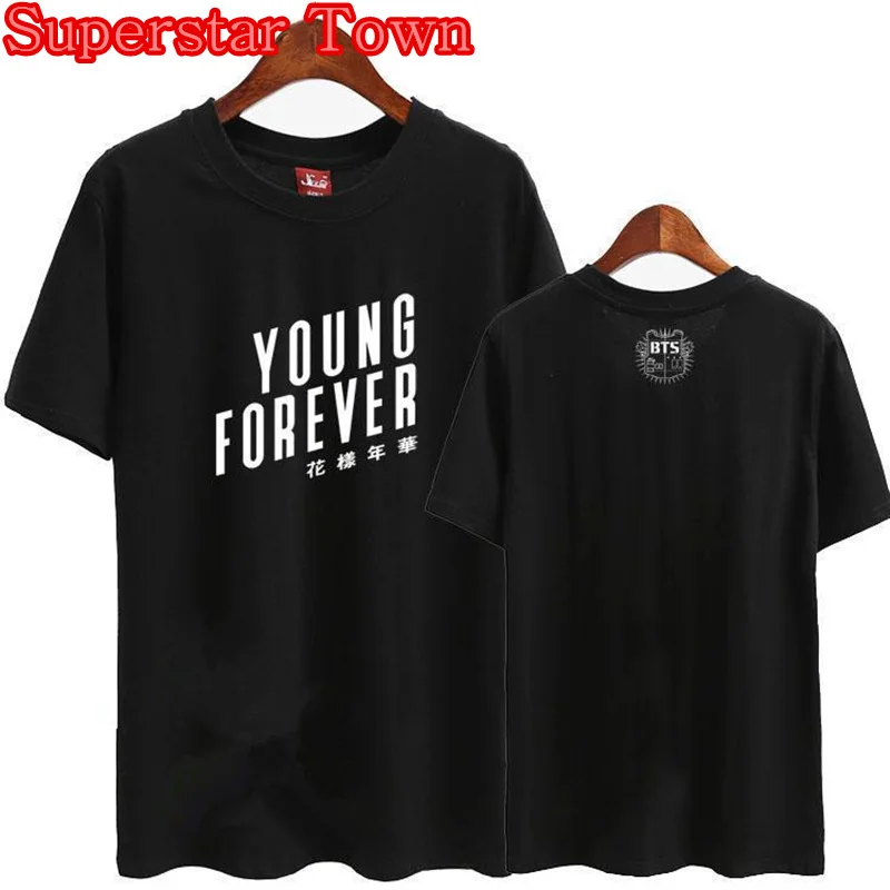 Bangtan Boys Tops Kpop Shirt Summer Style Short Sleeve Kpop Tops Tee