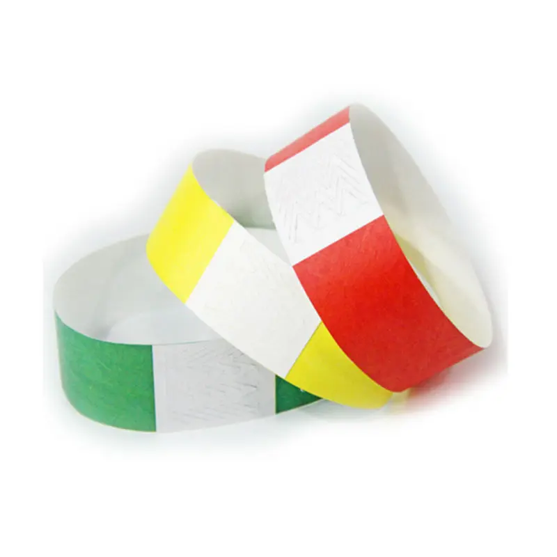 100pcs Disposable various colours available paper bracelets for events