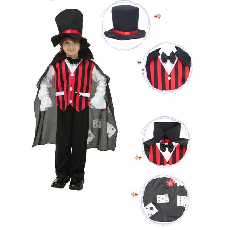 Детский карнавальный костюм для Хэллоуина с шапками и шапкой, красивый костюм джентльмена для мальчиков, вечерние костюмы для карнавала