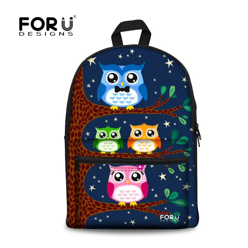 Дизайнерские холщовые рюкзаки FORUDESIGNS для девочек-подростков Детские