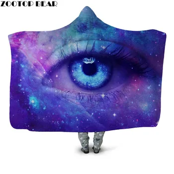 

Star Velvet Hooded Blanket 3D Print fashion Travel Wearable Bedding Home Office Washable Fleece Throw Blanket Adult Latest