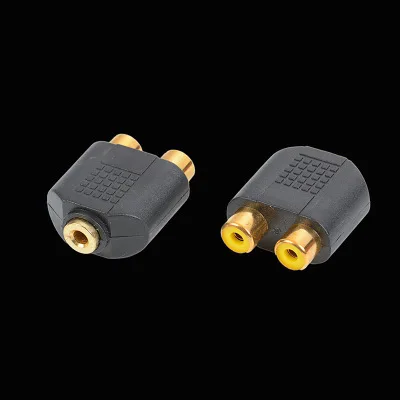 Гнездо 3 5 мм на два гнезда RCA av адаптер сплиттер|Кабели VGA| |