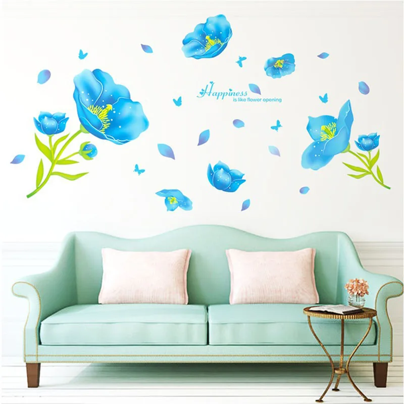 [Fundecor] Large size flower butterfly diy wall stickers home decor