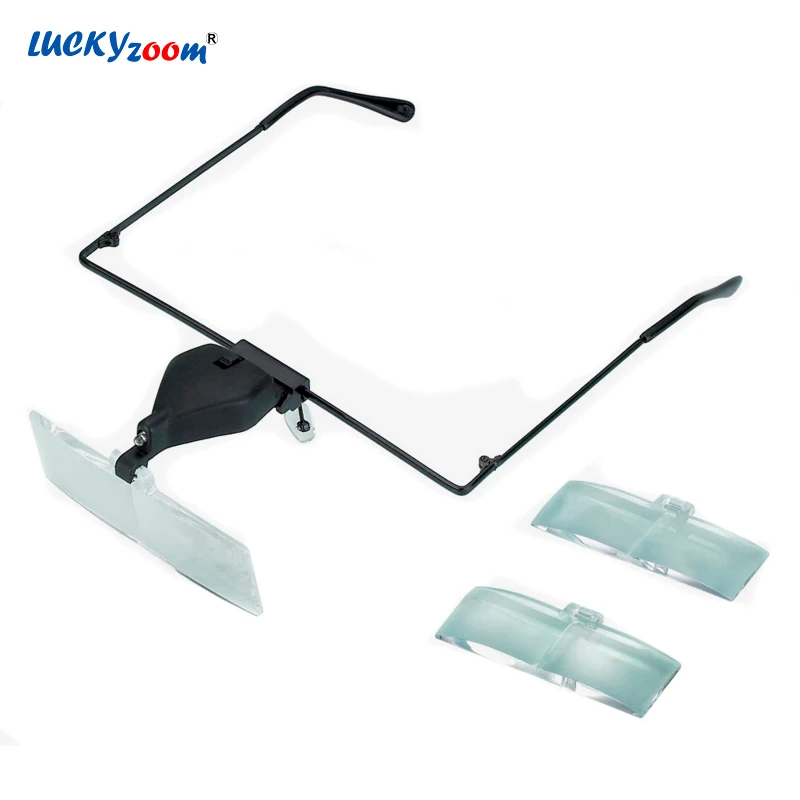 

Headband LED Magnifier Lightweight Glasses Magnifier 1.5X 2.5X 3.5X Portable Illuminated Magnifying Glass Eyewear Reading Loupe