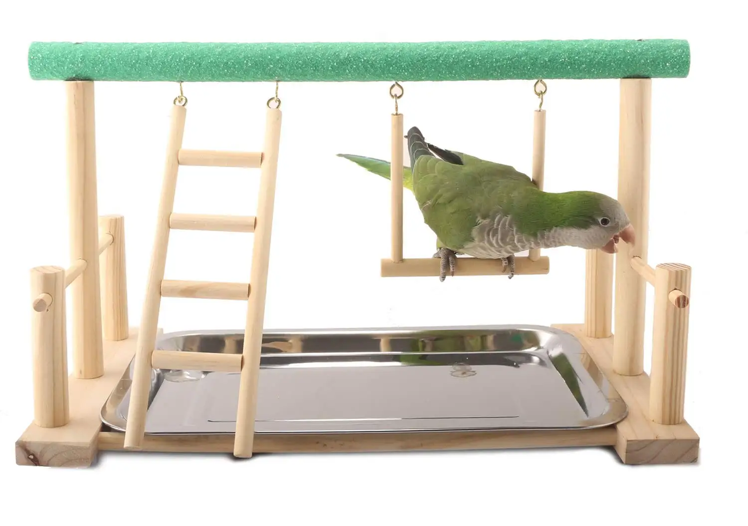 Pet Parrot Playstand птица стойка для приставки Cockatiel игровая площадка деревянный окунь тренажерный зал манеж с Лестничные Качели игрушки палатка для животных