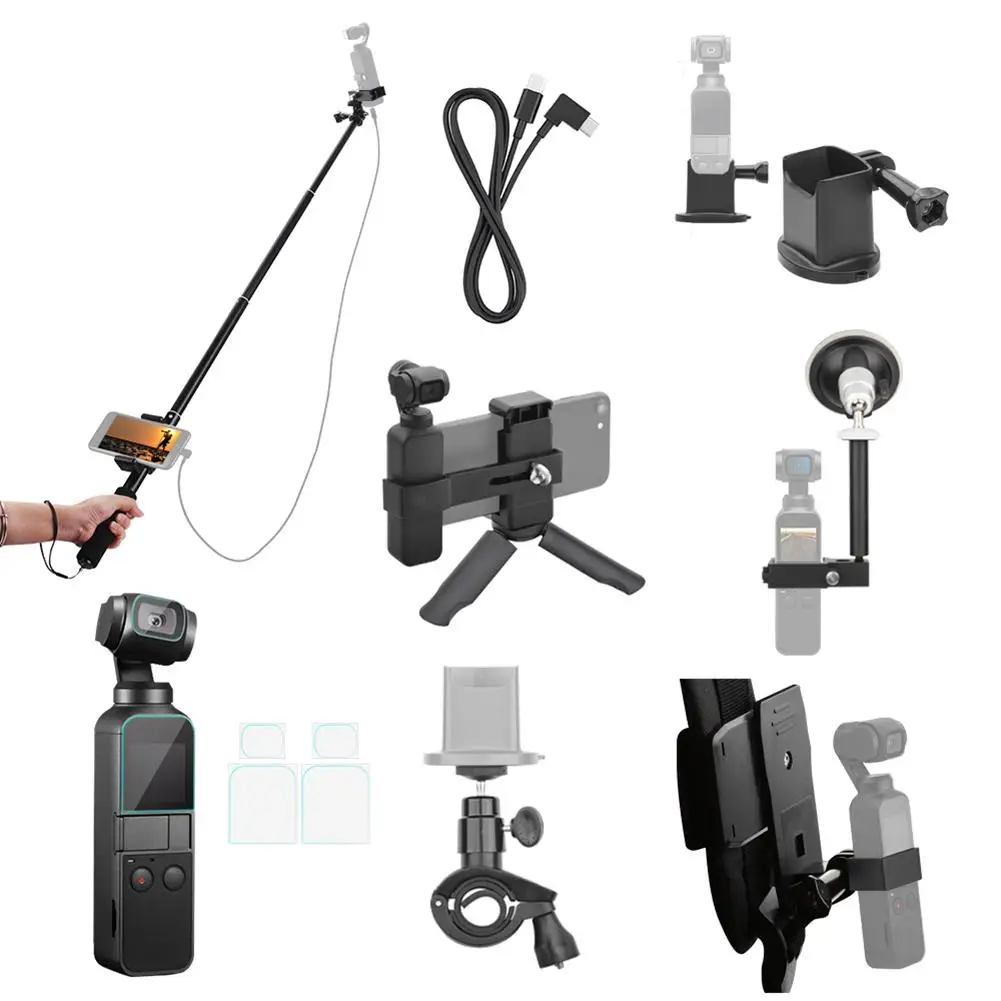 

8Pcs Smart Phone Holder Tripod Mount Bracket Extension Adapter for OSMO Pocket