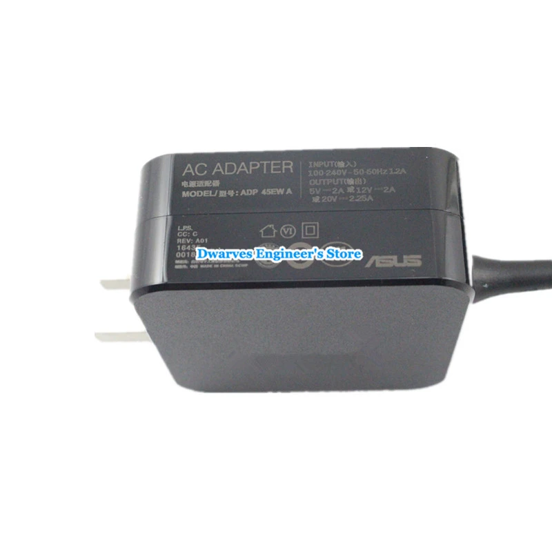 Адаптер переменного тока ADP 45EW A 20 V 2.25A 12 V 3A 5 V 2A для Asus ZENBOOK 3 UX390UA-XH74-BL зарядное устройство 45 W