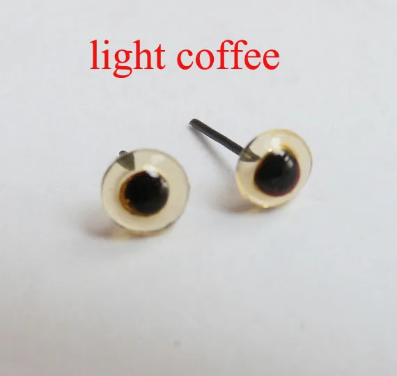 70pcs/lot new arrvial 6/8/10/12/14/16mm glass toy eyes with pin for diy handcraft maerials--color option 7