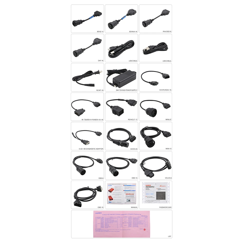 X431 Heavy-duty adapter box (10)