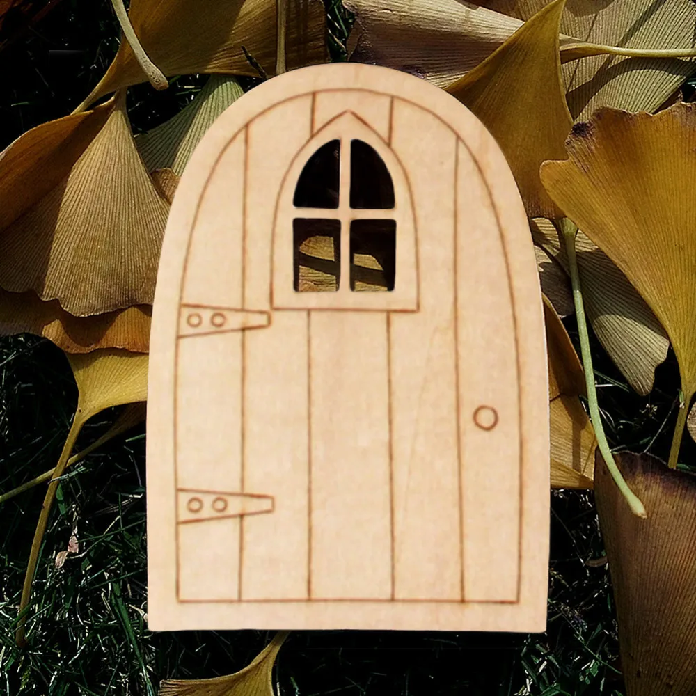 10piece Lot Laser Cut Wood Crafts Doors For Home Decorations 3mm