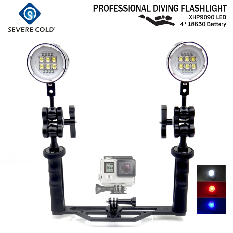 Severe Cold Diving Video Light Underwater Camera LED Diving Flashlight