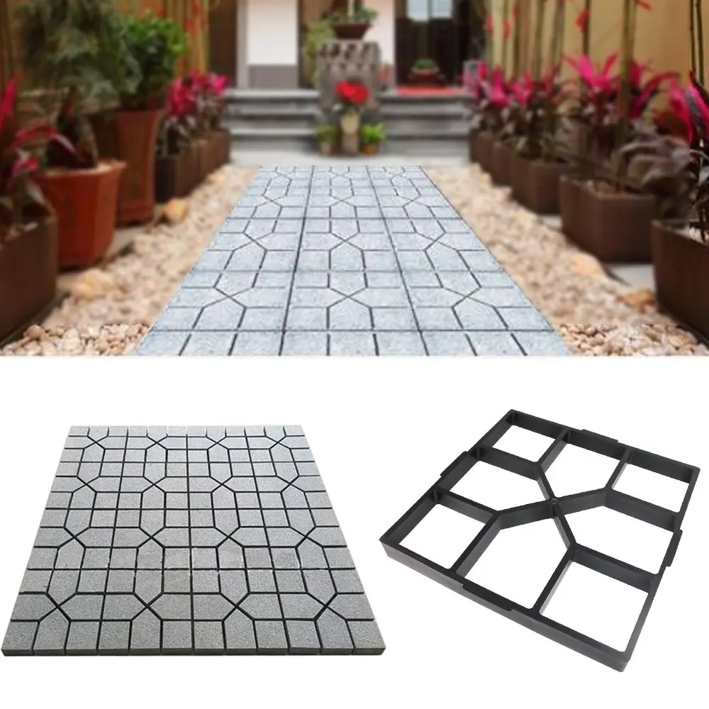 DIY Garden Pavement Concrete Stepping Stone Mold Garden Lawn Pathmate Stone Mold