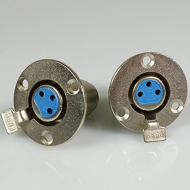 3 контактный разъем XLR металлический корпус гнездовой монтажный для