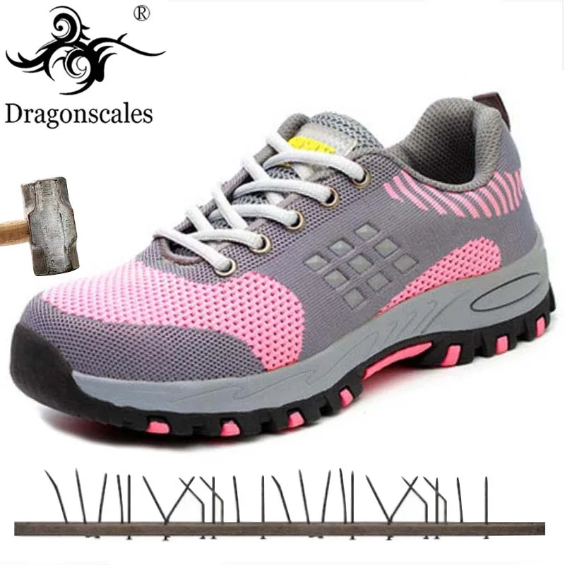 

New High Quality Men's Safety Work Shoes Dreathable Shoes Sports Shoes Anti-puncture Anti-slip Wear-resistant Dreathable Mesh
