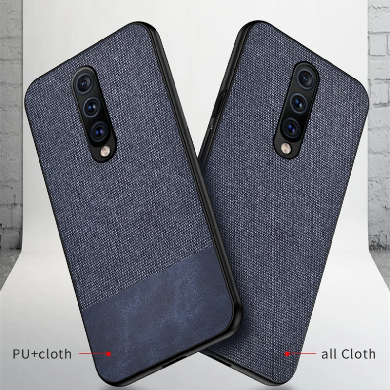 ل Oneplus 7 برو حالة قماش من الألياف سيليكون لينة حافة حماية حالة OnePlus 7 حالة واحدة زائد 7 برو غطاء Rezzol الهاتف الحالات