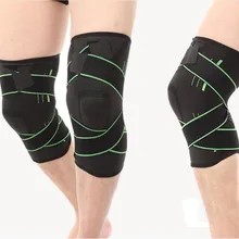 100 шт./партия, поддержка колена, 3D плетение под давлением, наколенник, Спортивная корзина, мяч, теннис, футбол, Велоспорт, наколенник