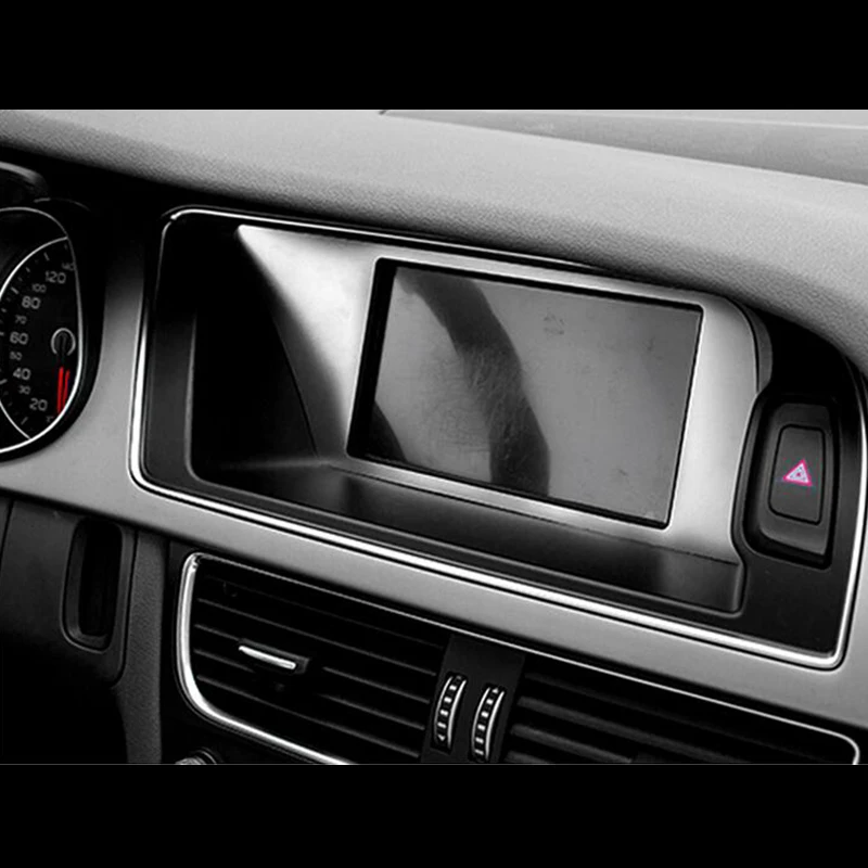 Нержавеющая центр gps навигатор инструмент рамка Накладка для Audi A5 13 2016 и A4 B8 09