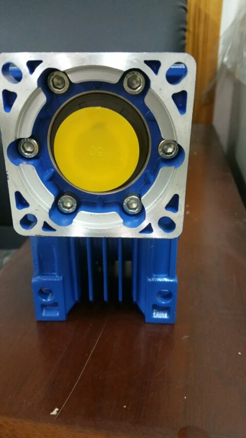 

7.5: 1-80: 1 worm reducer NMRV050 14 mm Input shaft rv050 worm gear reducer Speed reducer for NEMA 34 engine