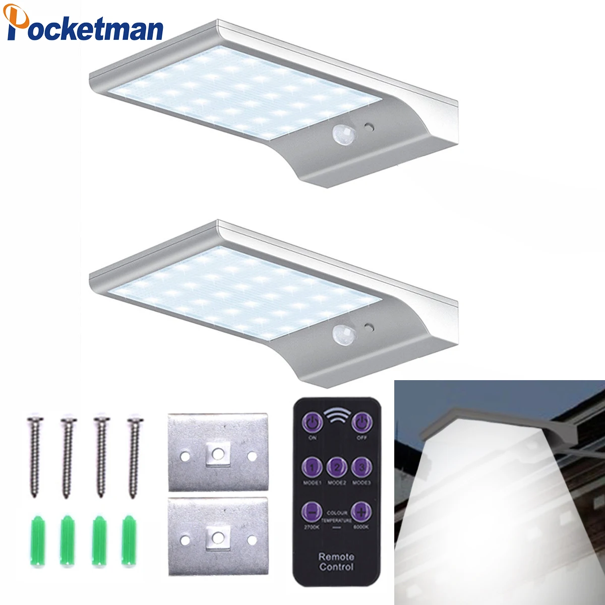 

48 LED Solar Sensor Light Powerful 500Lumens Street Lamp Waterproof Light Wall Lamp Decoration Light for Outdoor Garden Street