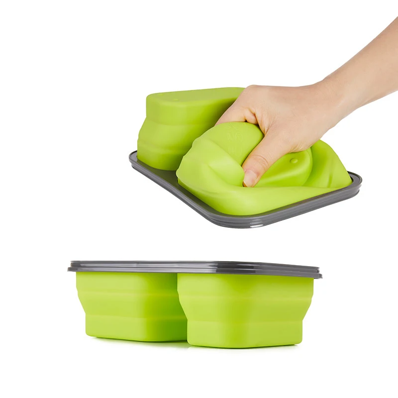NatureHike de silicona plegable caja de almuerzo de ahorro de espacio la cena de alimentos sello contenedor de Picnic al aire libre caja de excursión el acampar que viaja