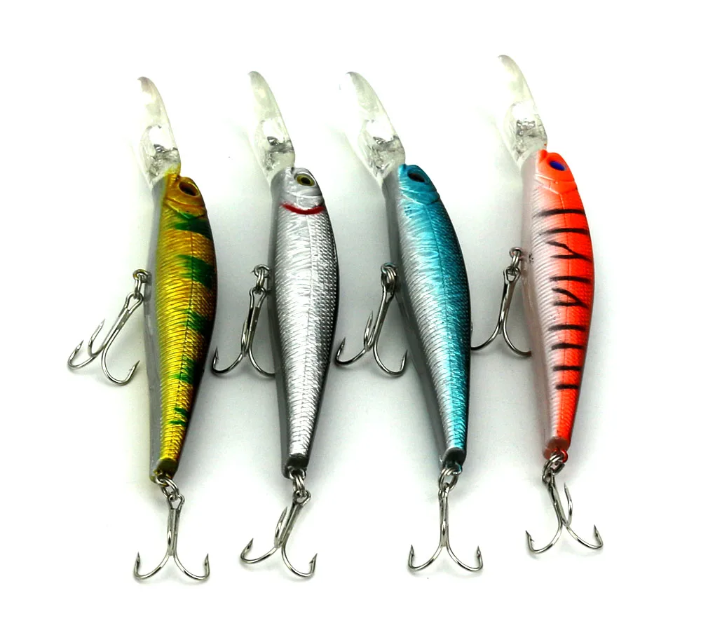 Minnow bass fishing baits fishing Floating trout  Fishing Lure12.5CM 14G 4# hook quality crank bass wobble fishing tackles