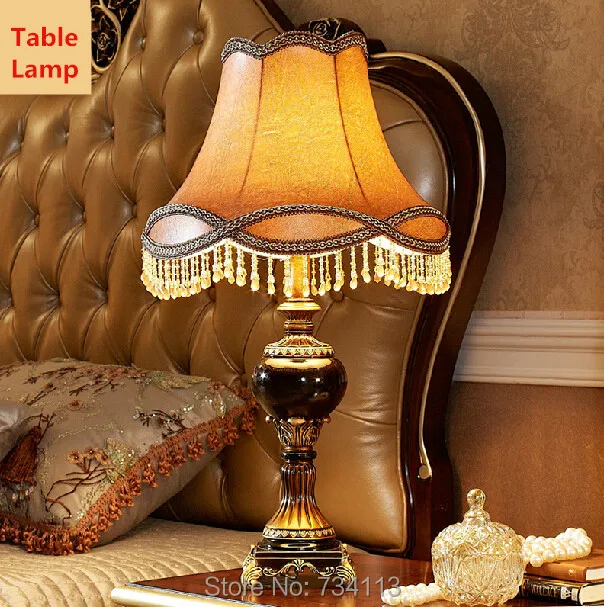 

High quality Table Lamp for bedroom 110V 220V w35.5*h66 cm bedside table lamps for living room lamps abajur led lamp brown