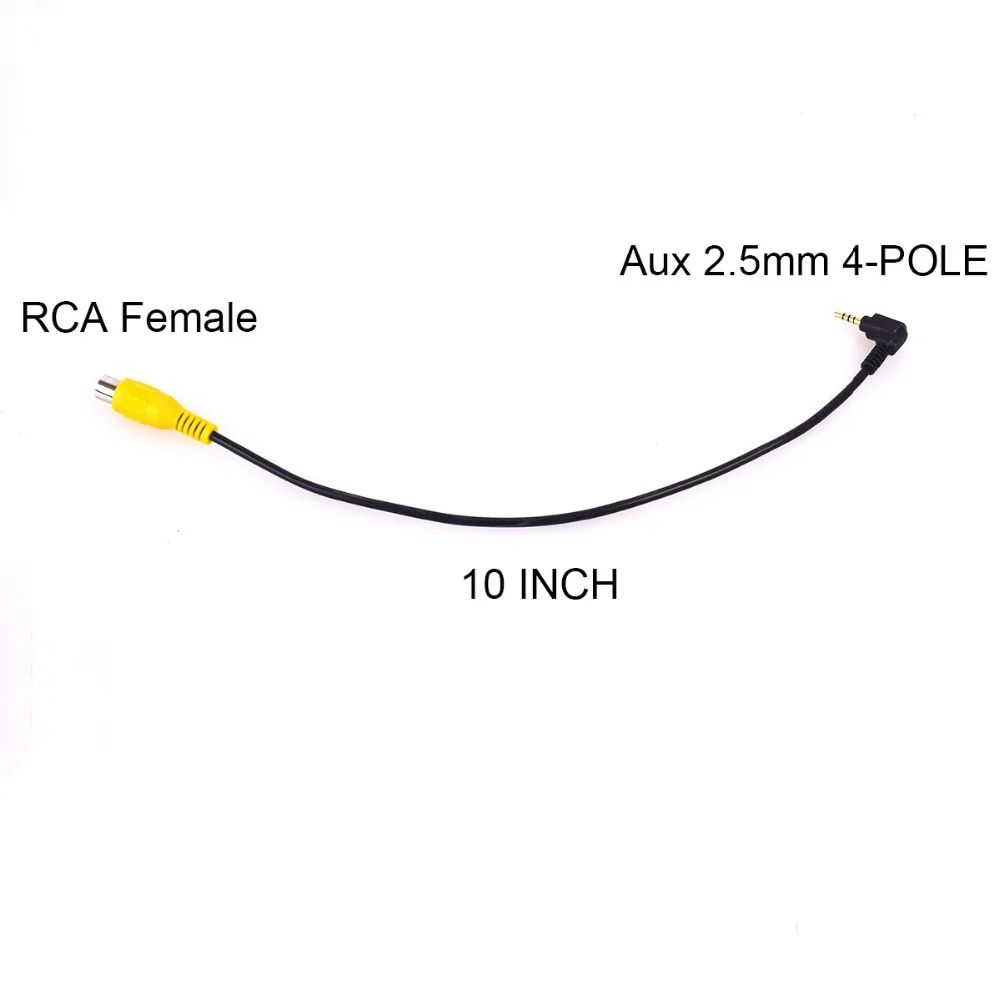 RCA для AUX 2,5 мм AV в Кабель-адаптер для автомобиля заднего вида парковочная камера для gps Планшета Телефона