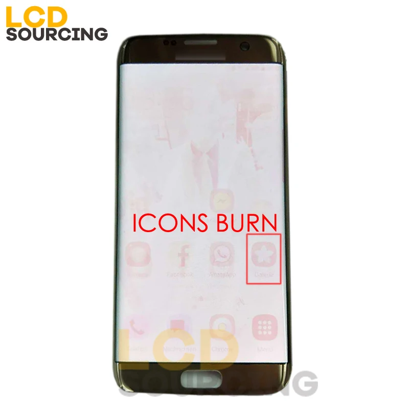AMOLED BIGGER BIG RED BURN SHADOW For Samsung