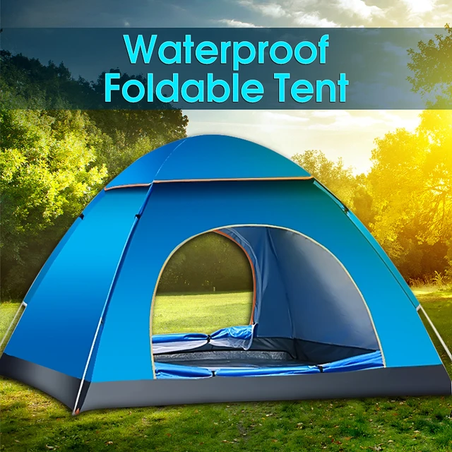 Cheap 3-4 Person Automatic Quick Open Tent Outdoor Camping Tent 170T Waterproof pole fiberglass Three Season Tourist Tent