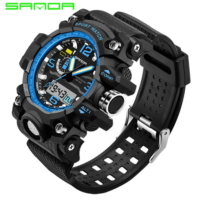 

SANDA 732 Sport Military Army Watches Men Waterproof Chronograph Clock For Men Wrist Watches horloges mannen relogio masculino