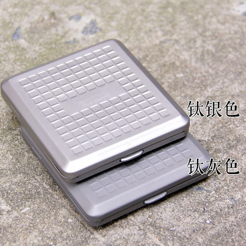 H863 New Outdoor Titanium TC4 Cigarette Case 100% Pure Titanium Storage Box Compression Box With Locking Storage Elasticity EDC