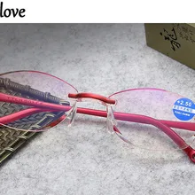 Eyesilove женские очки для чтения, ультра светильник, алмазная резка, дальнозоркие очки, анти-синий луч+ 1,0+ 1,5+ 2,0+ 2,5+ 3,0+ 3,50 4,00