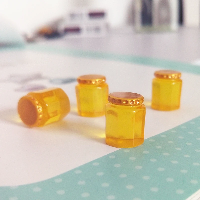 dollhouse miniature Honey Tea Jam Jars