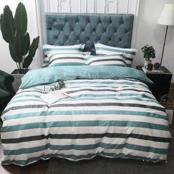

Bedding Set Mediterranean Style Bed Set Luxury Cotton Bed Sheet Queen King Size Duvet Cover Set Blue Bed Linen 3 styles