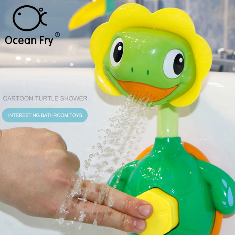 Игрушки для купания детей инструмент распыления воды мультяшная черепаха душа