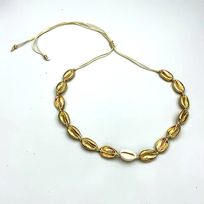 Puka naturales oro раковина Каури воротник de las mujeres mejor amigo vaquero воротник de concha bijoux collier femme bohemio joy - Окраска металла: SL001