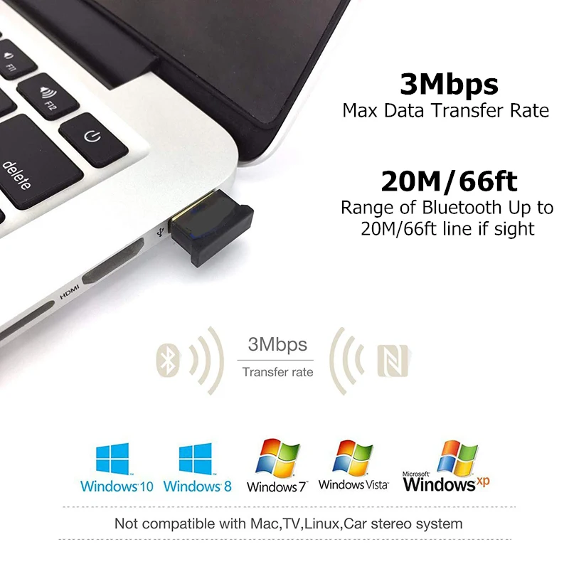 Беспроводной USB Bluetooth адаптер V4.0 музыкальный приемник передатчик для компьютера